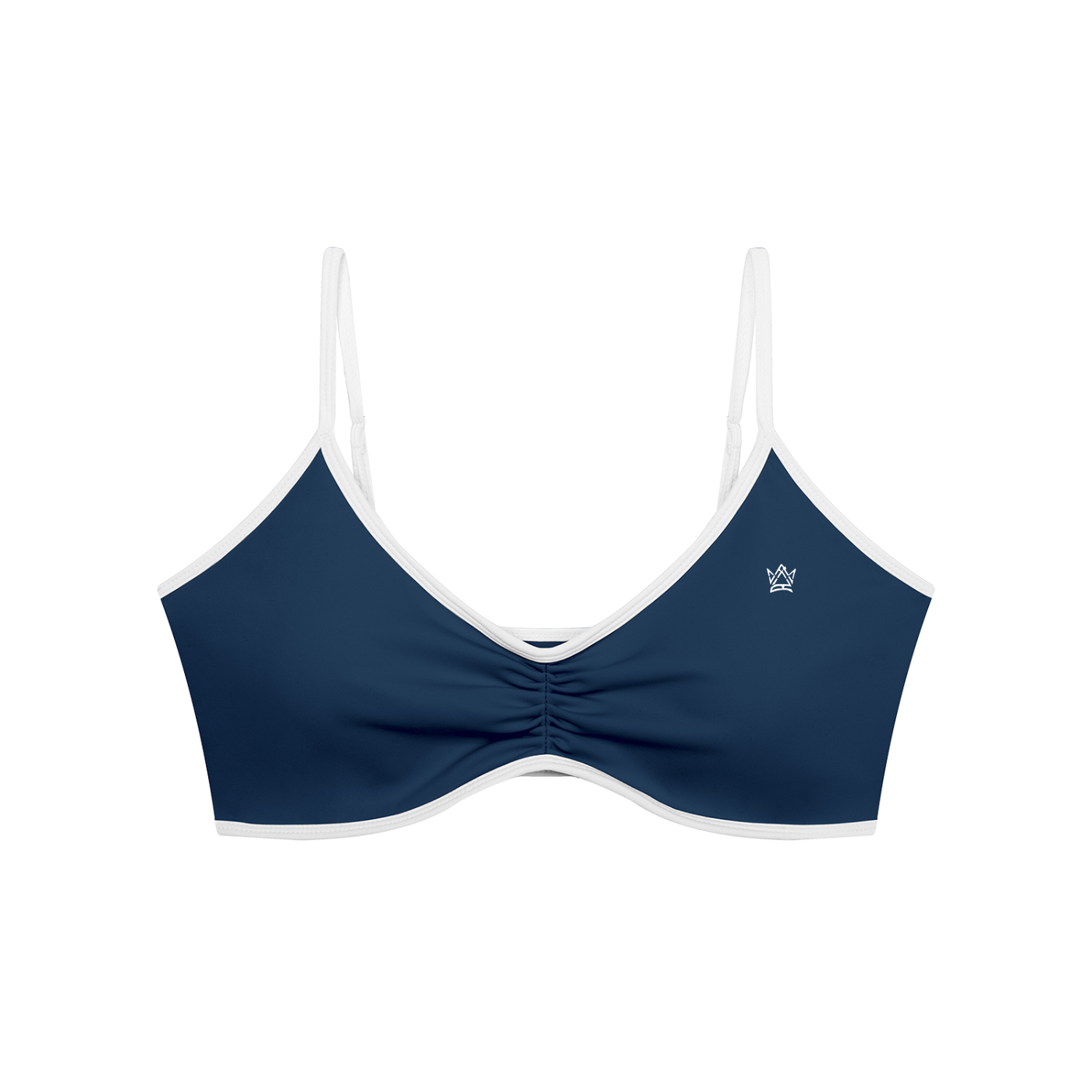Women's Color Block Ruched V-Neck Sports Bra