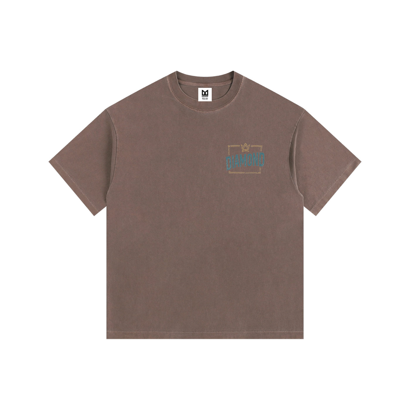 ヴィンテージウォッシュ加工オーバーサイズコットンTシャツ "CRAFTING GREATNESS"