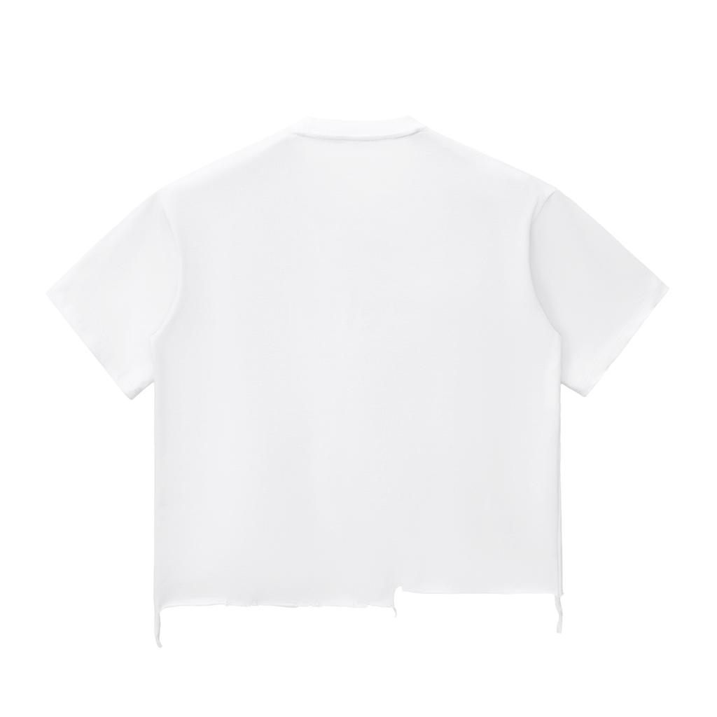 ダイヤモンドスノーウォッシュ切りっぱなしヘム ボクシーTシャツ
