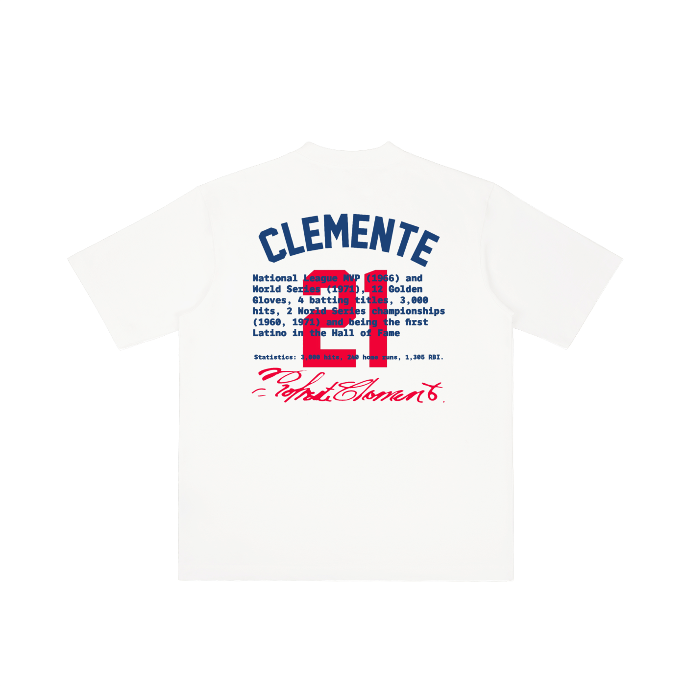 ロベルト・クレメンテ 350g ヴィンテージウォッシュ ドロップショルダーTシャツ
