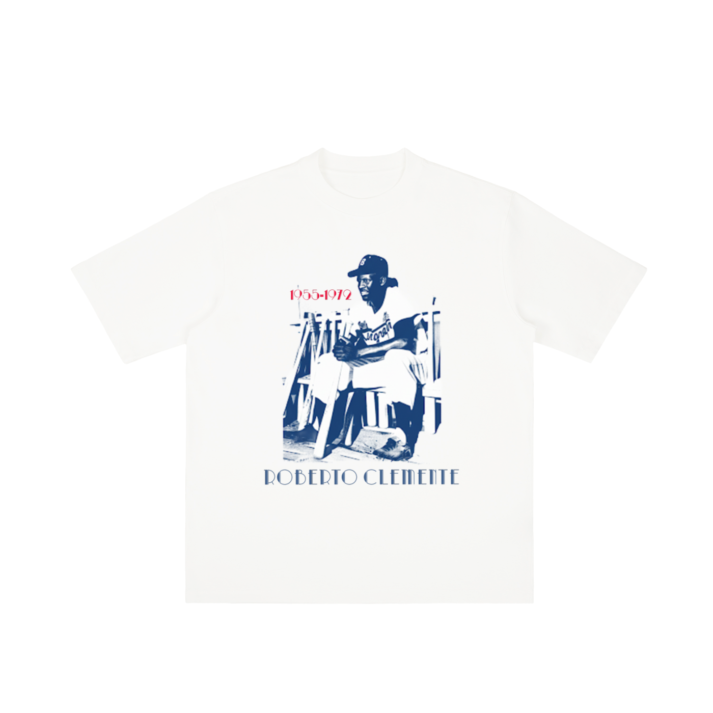 ロベルト・クレメンテ 350g ヴィンテージウォッシュ ドロップショルダーTシャツ