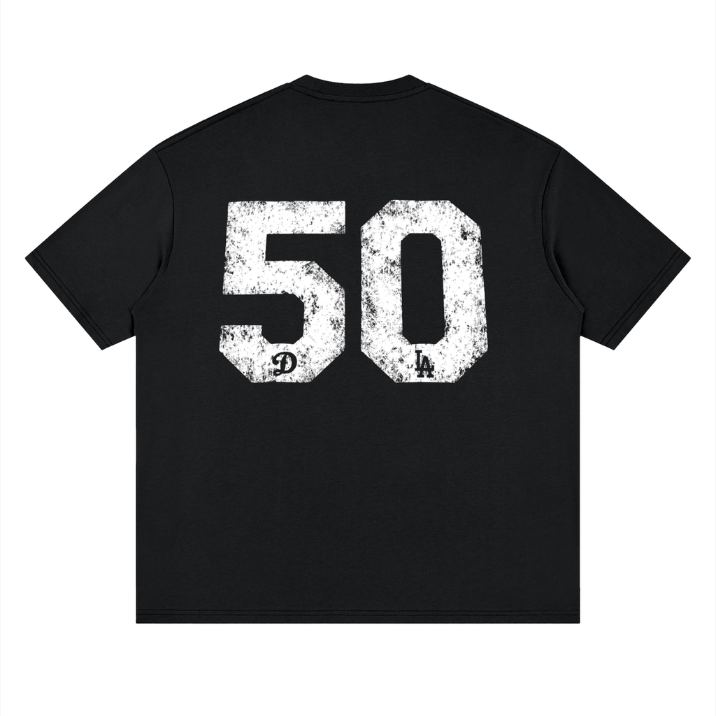 Camiseta DMD Diamond Betts streetwear drop shoulder, vista de perfil