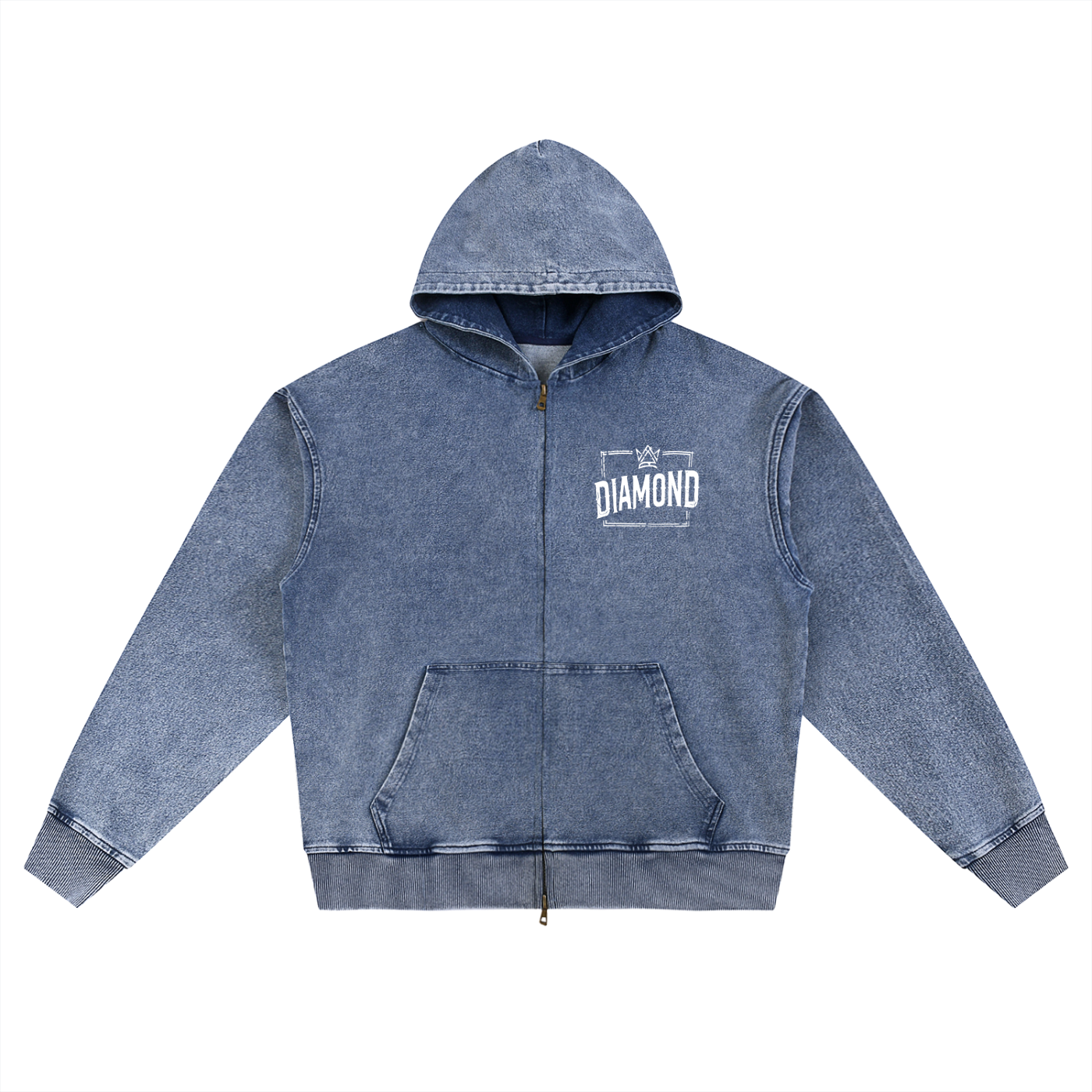 スノーウォッシュ オーバーサイズ ジップアップフーディー 「Crafting Greatness」