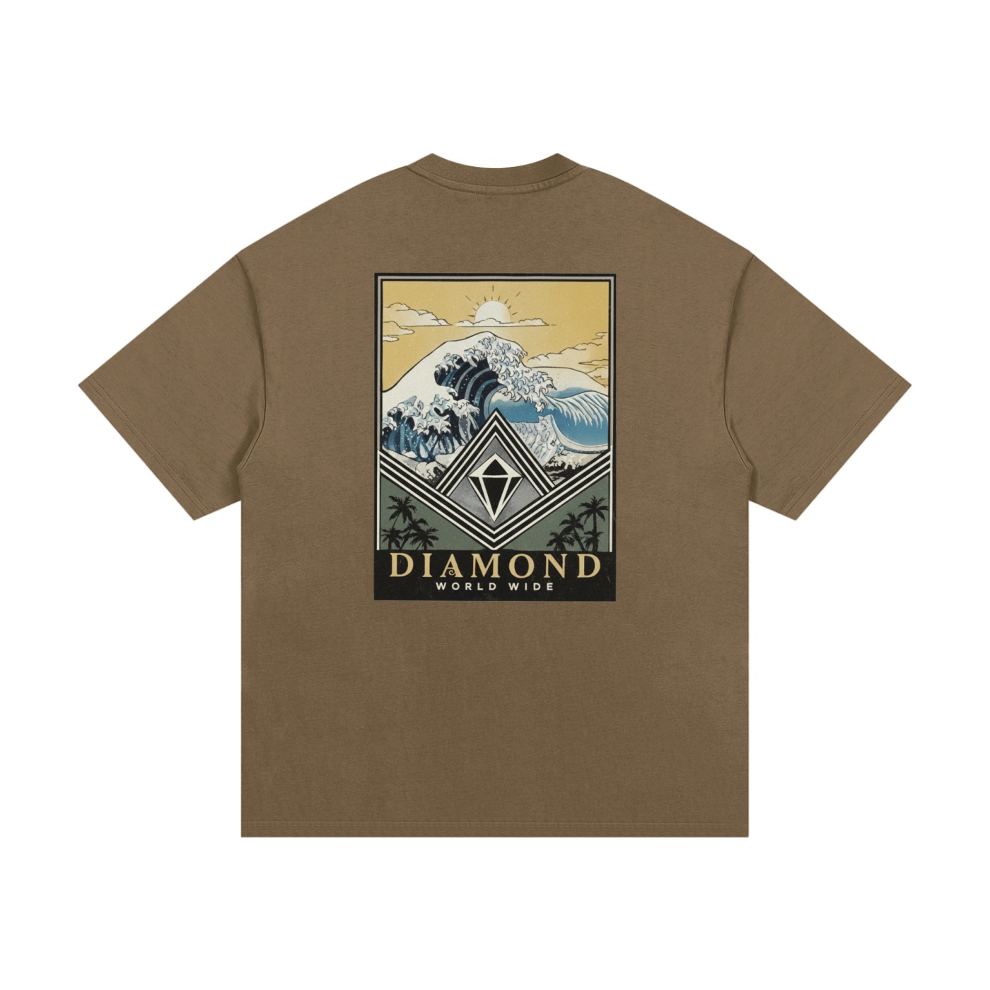 ヘビーウェイト ルーズコットンTシャツ 「ワールドワイドウェーブ」