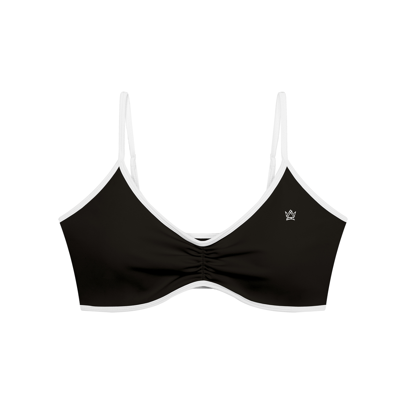 Women's Color Block Ruched V-Neck Sports Bra