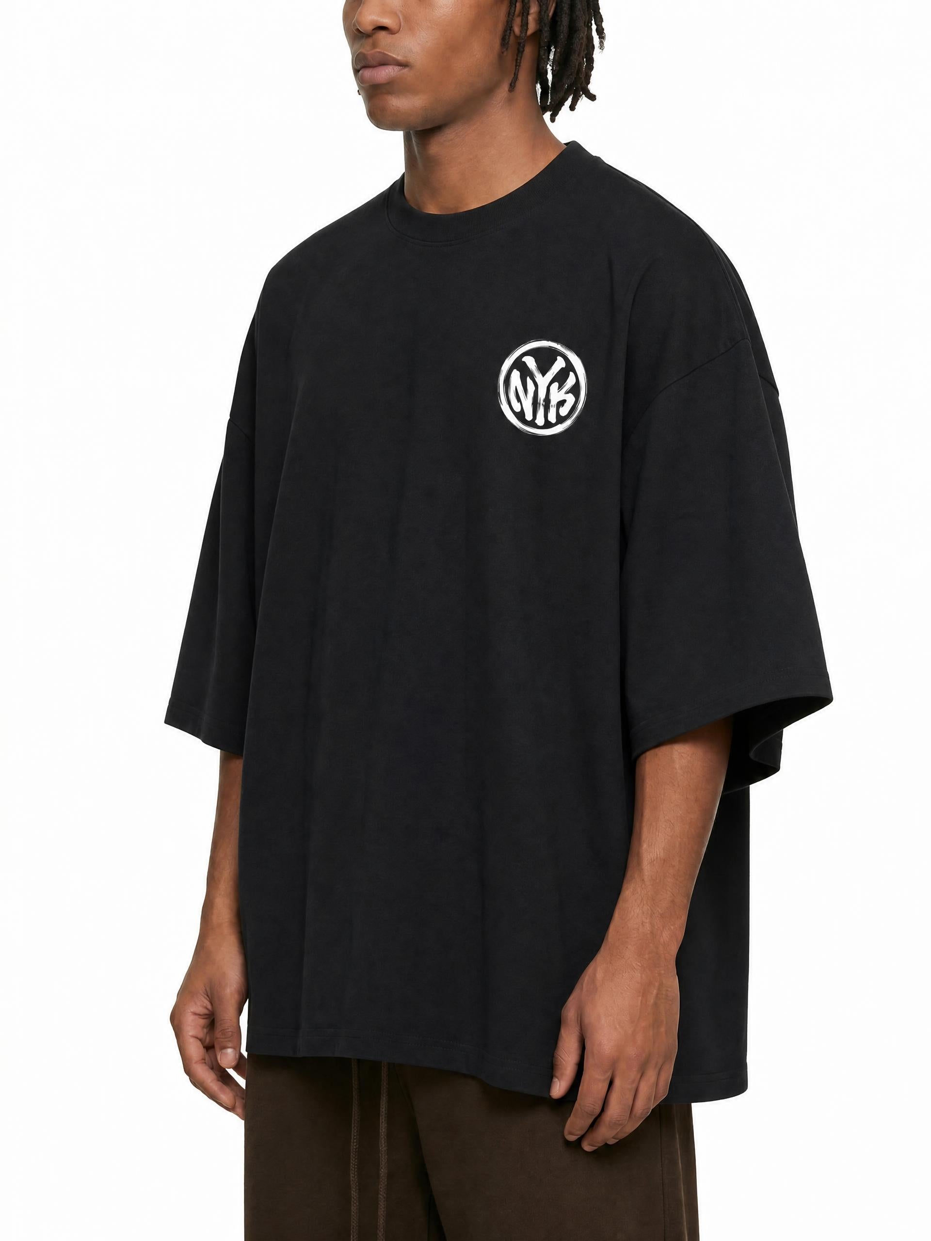 Camiseta DMD Diamond Alvarado oversized drop shoulder, detalle de tela