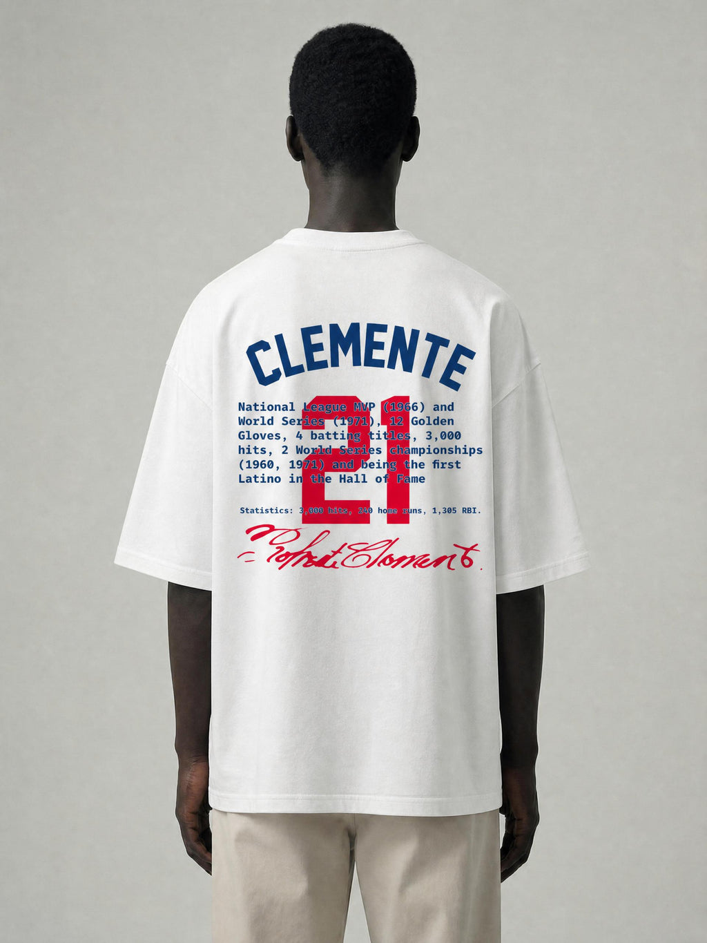 Roberto Clemente 330g Heavyweight Cotton T-Shirt