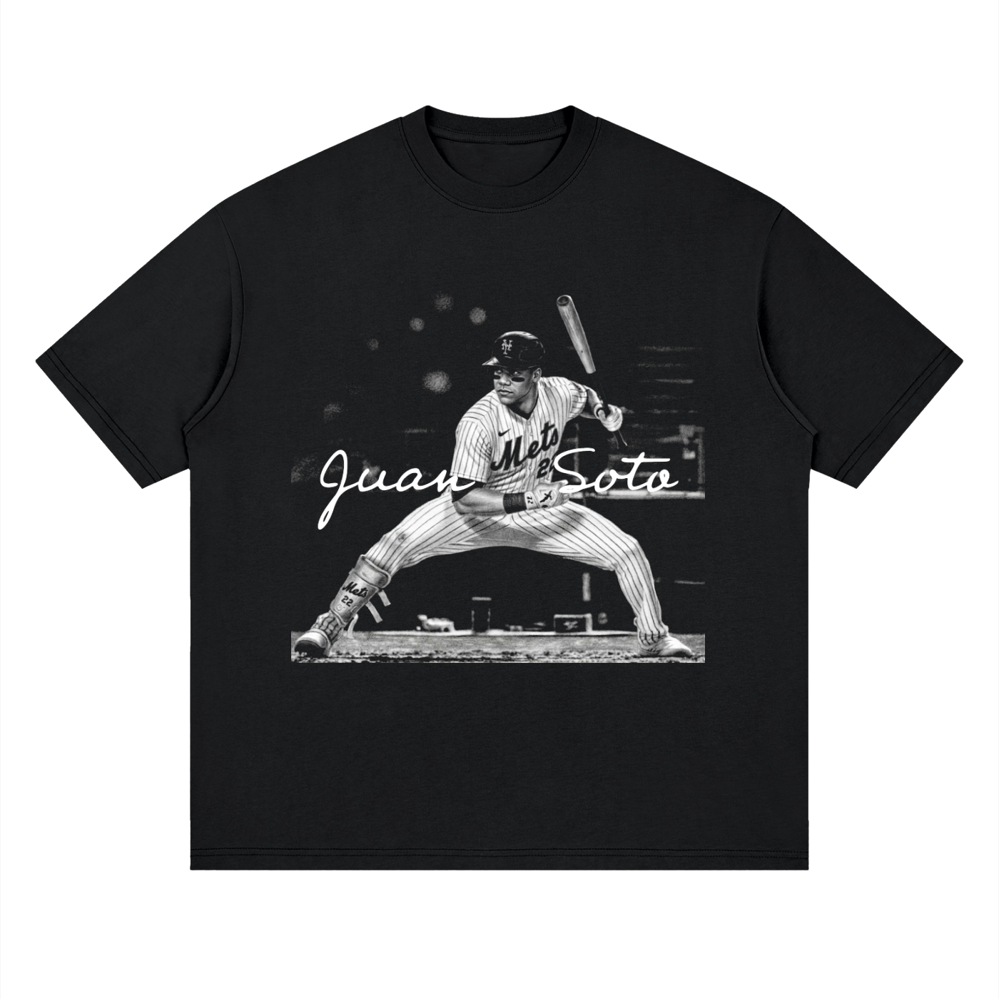 Camiseta DMD Diamond tributo a Juan Soto, streetwear oversized, vista frontal