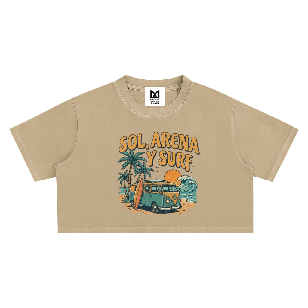 Graphic Washed Crop Top