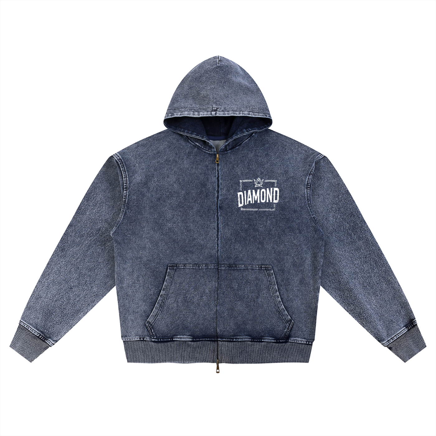 スノーウォッシュ オーバーサイズ ジップアップフーディー 「Crafting Greatness」