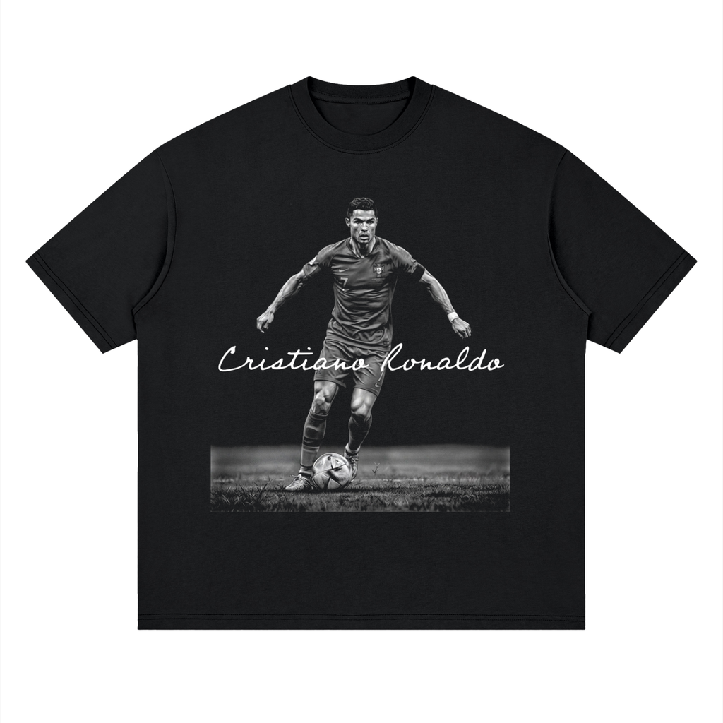 Camiseta DMD Diamond Ronaldo streetwear drop shoulder, vista frontal