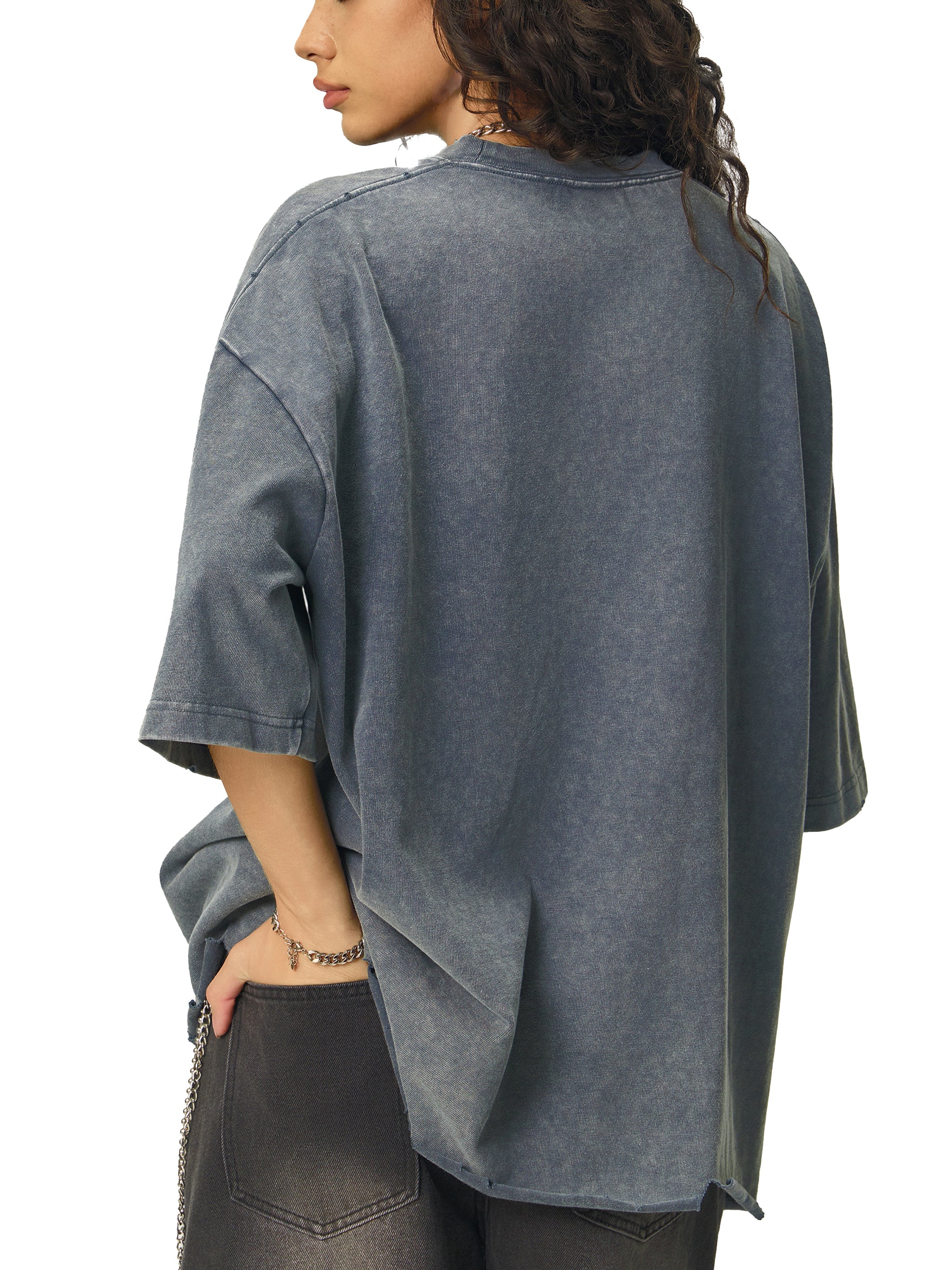 ダイヤモンド スノーウォッシュ カットオフ ボクシーTシャツ